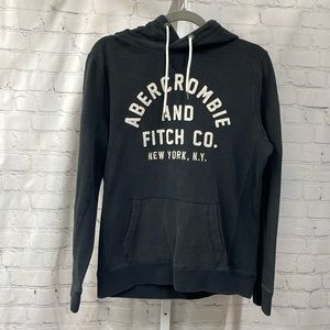 Abercrombie & Fitch Co hoodie black front pocket pouch small sweatshirt